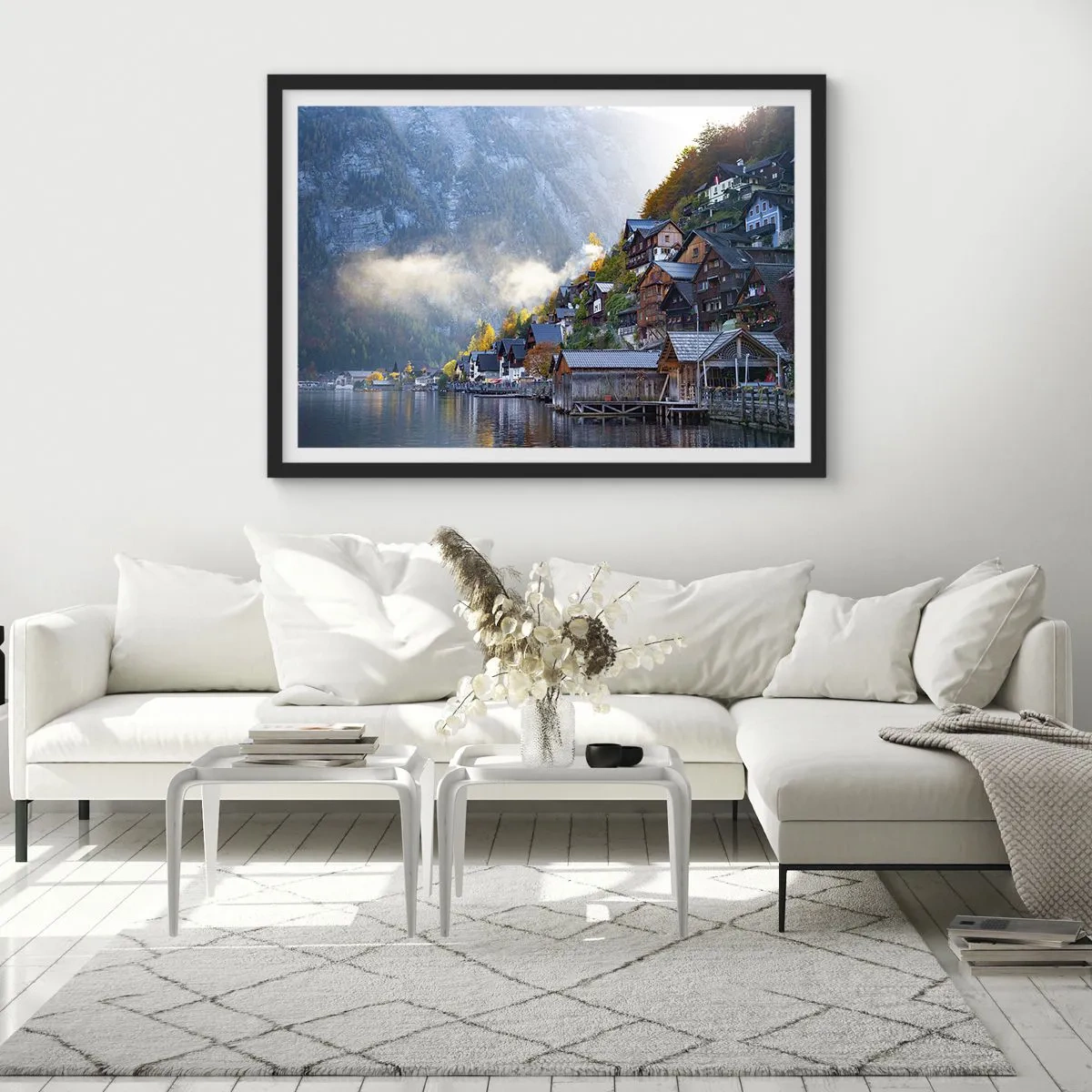 Poster în ramă neagră - Atmosferă alpină - 70x50 cm