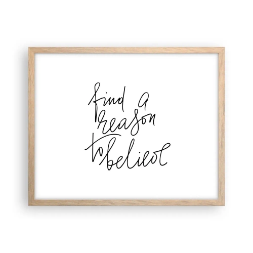 Poster în ramă de stejar deschis - Este posibil - 50x40 cm