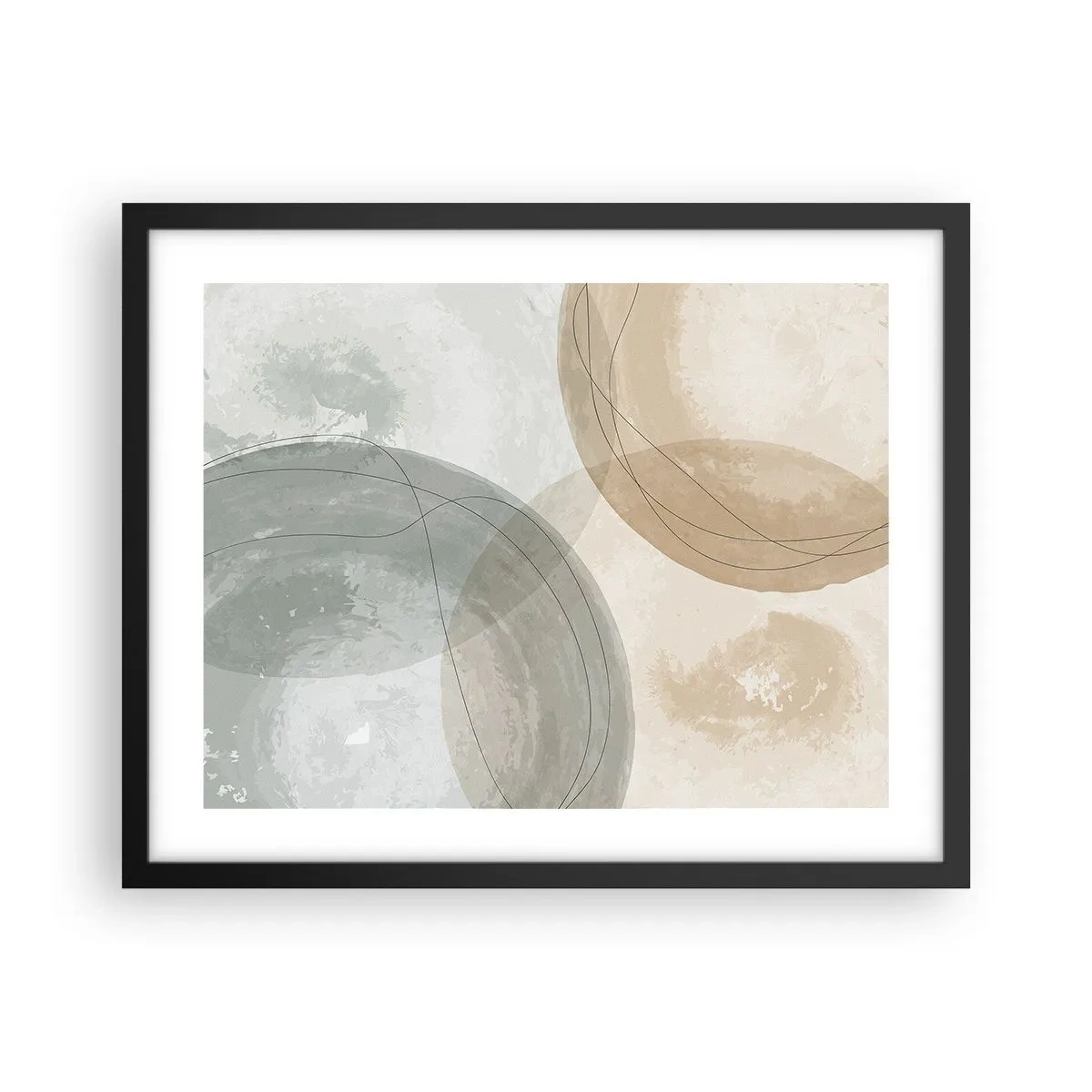 Poster în ramă neagră - Întrepătrunderea lumilor - 50x40 cm