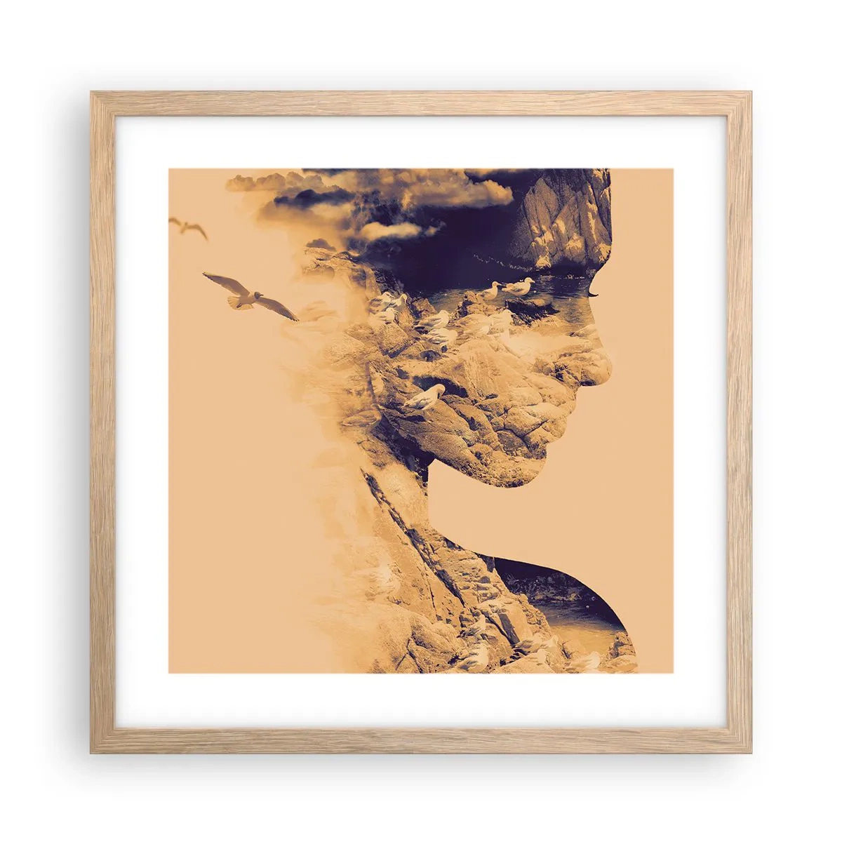 Poster în ramă de stejar deschis - Frumoasă prin natura - 40x40 cm