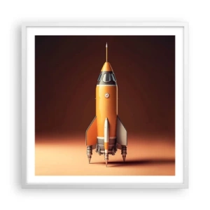 Poster în ramă albă - Totul începe cu un vis - 60x60 cm