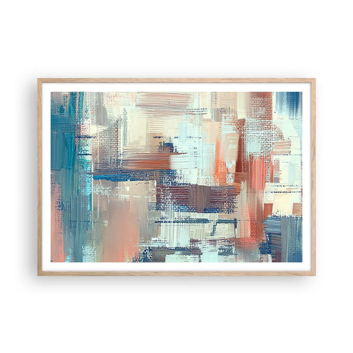 Poster în ramă de stejar deschis - Întinde-te spre lumină - 100x70 cm