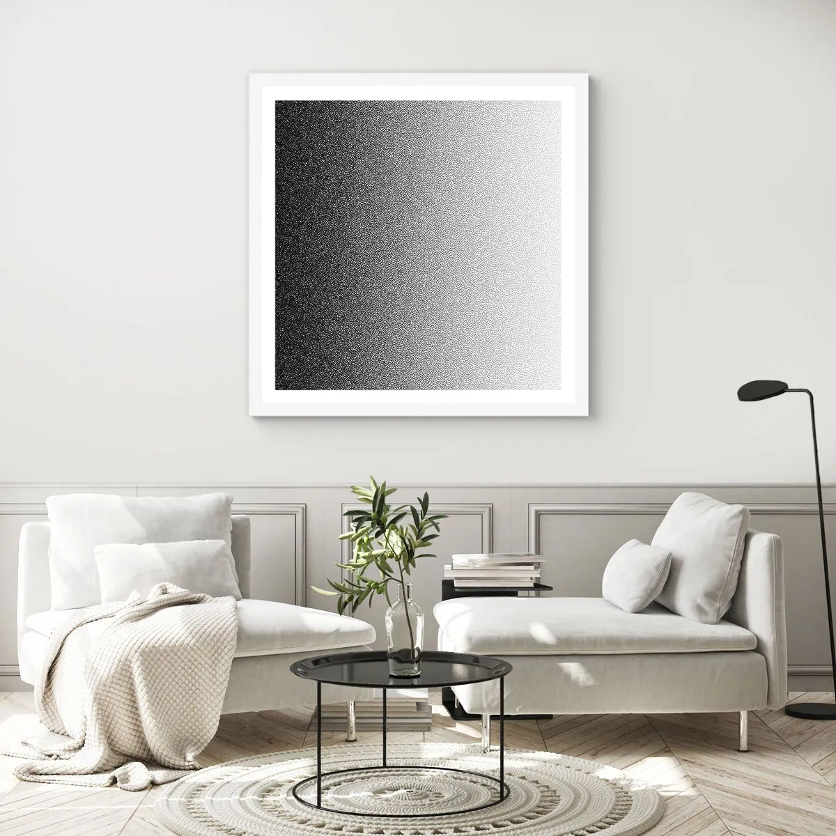 Poster în ramă albă - Spre lumină - 30x30 cm