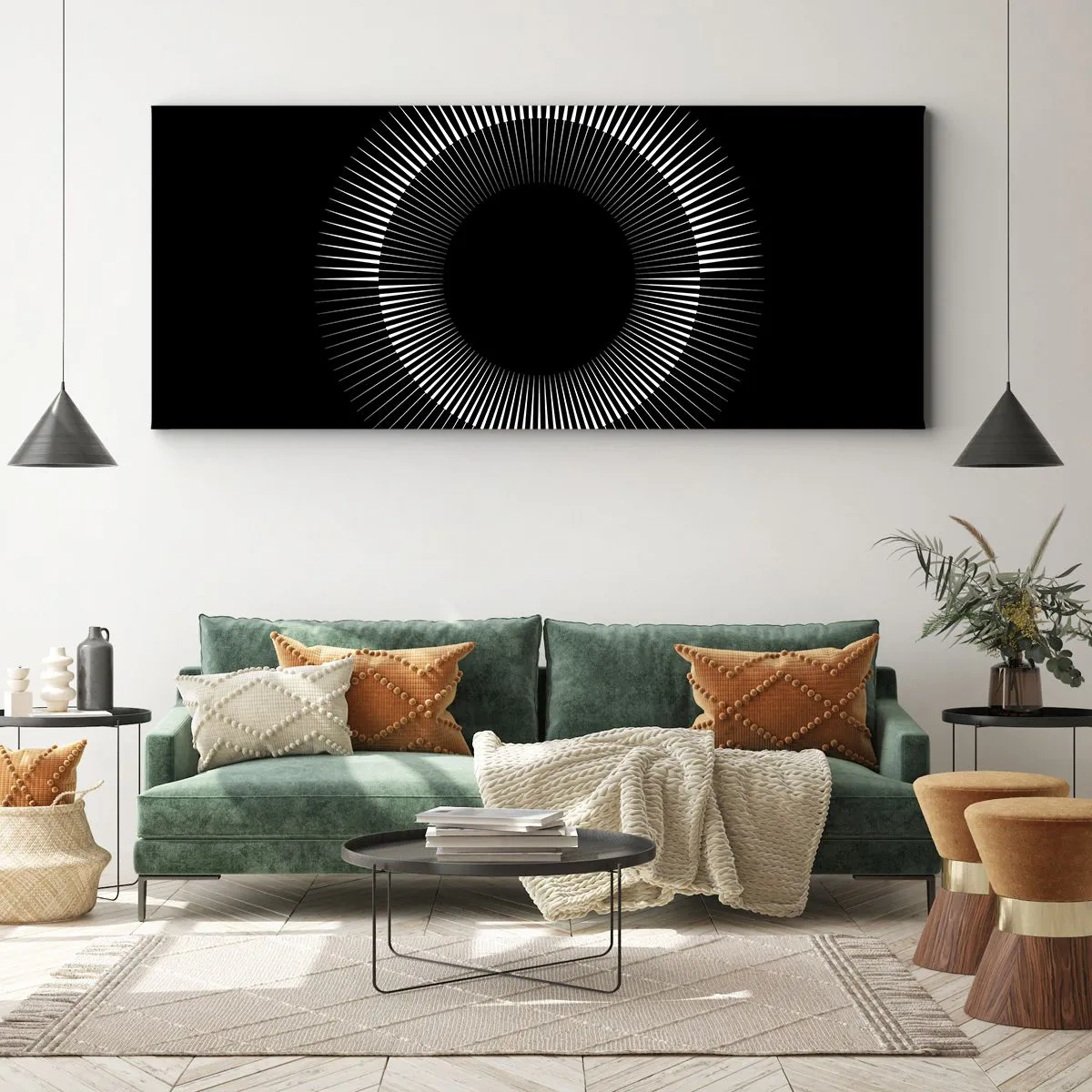 Tablou pe pânză - Soarele Negru - 100x40 cm