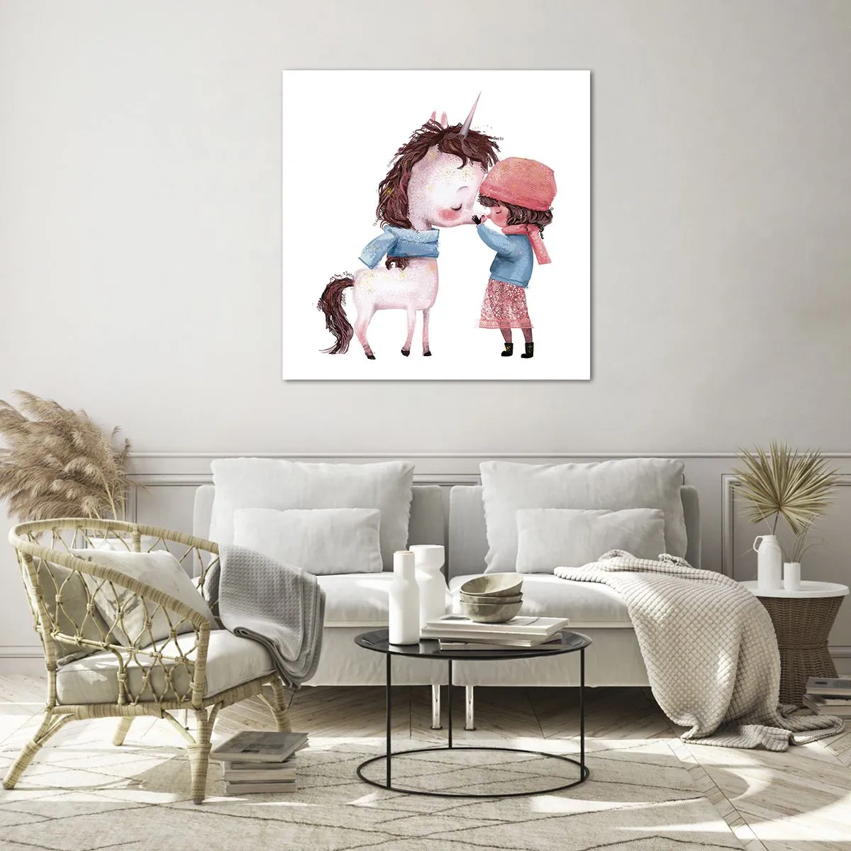 Tablou pe sticlă - O poveste de iarnă - 30x30 cm