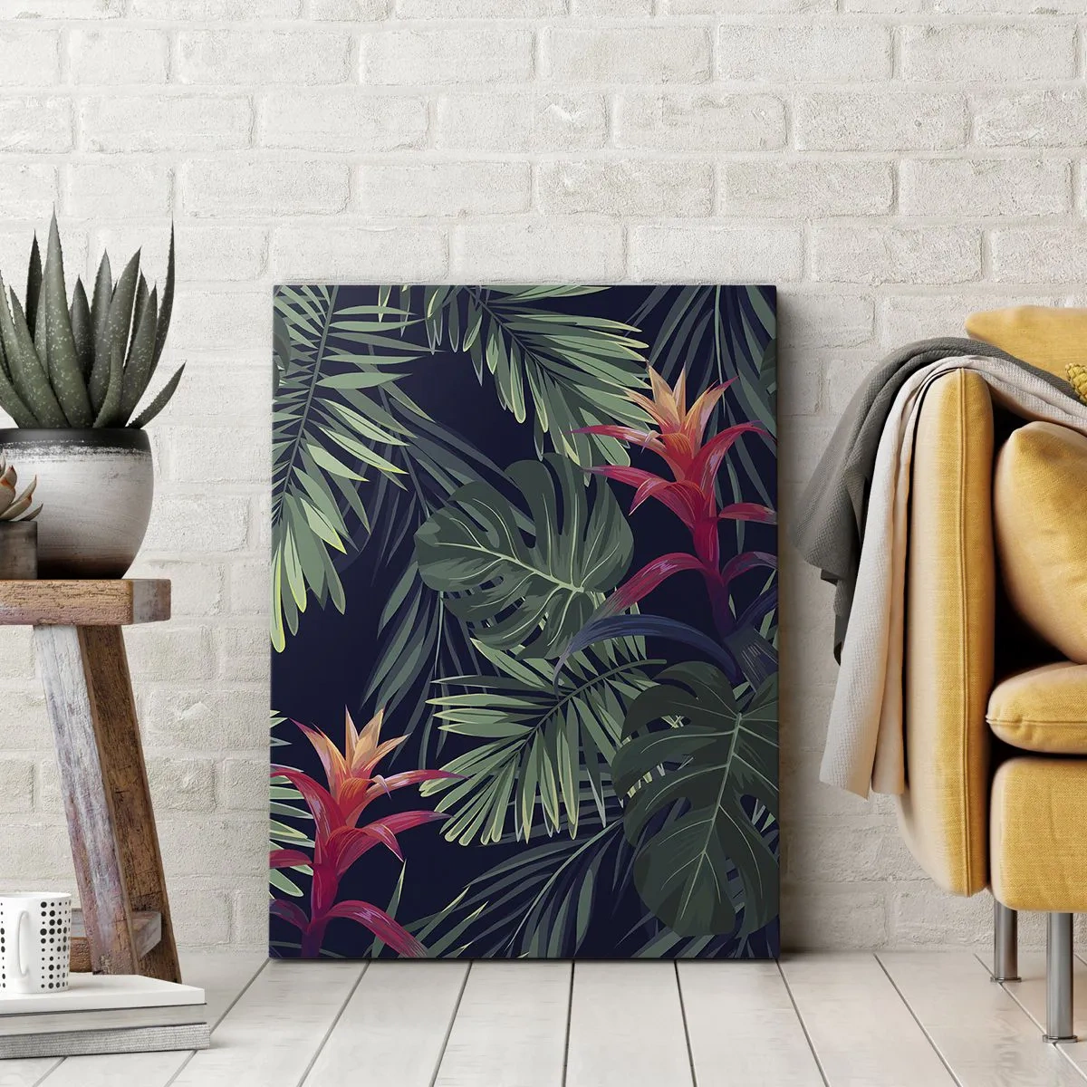 Tablou pe pânză - Flacăra verde - 50x70 cm