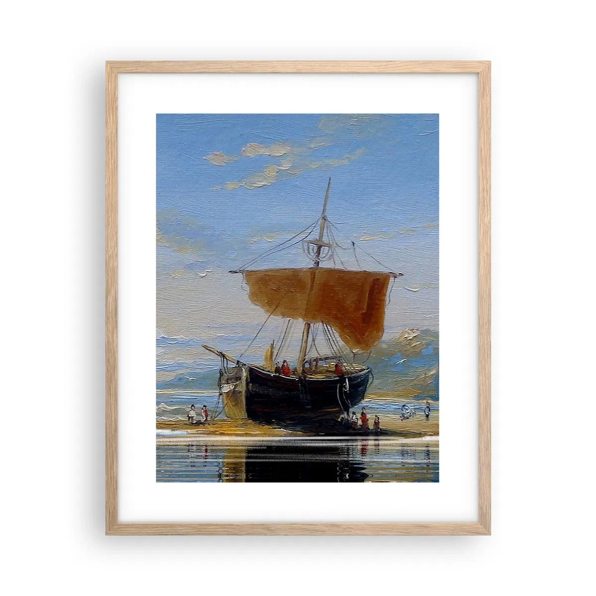 Poster în ramă de stejar deschis - Apă, pământ, aer - 40x50 cm