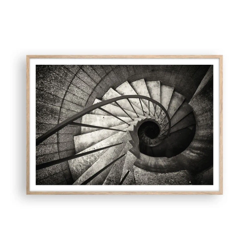 Poster în ramă de stejar deschis - În sus și în jos - 100x70 cm