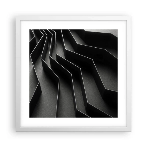 Poster în ramă albă - Ordinea spațială - 40x40 cm
