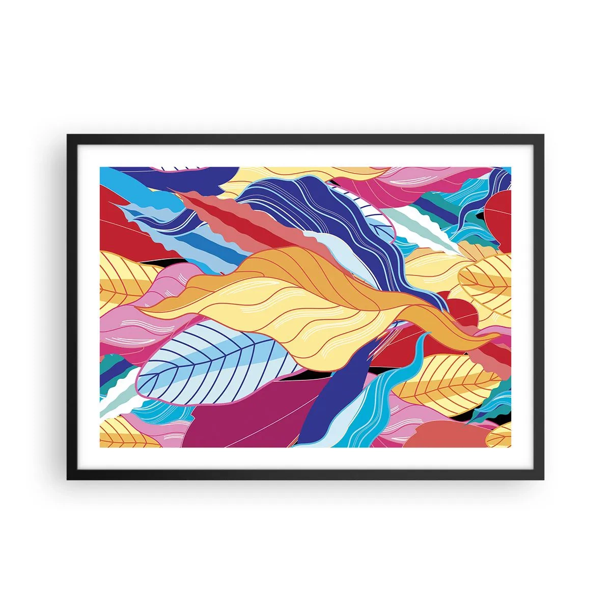 Poster în ramă neagră - O dezordine colorată - 70x50 cm