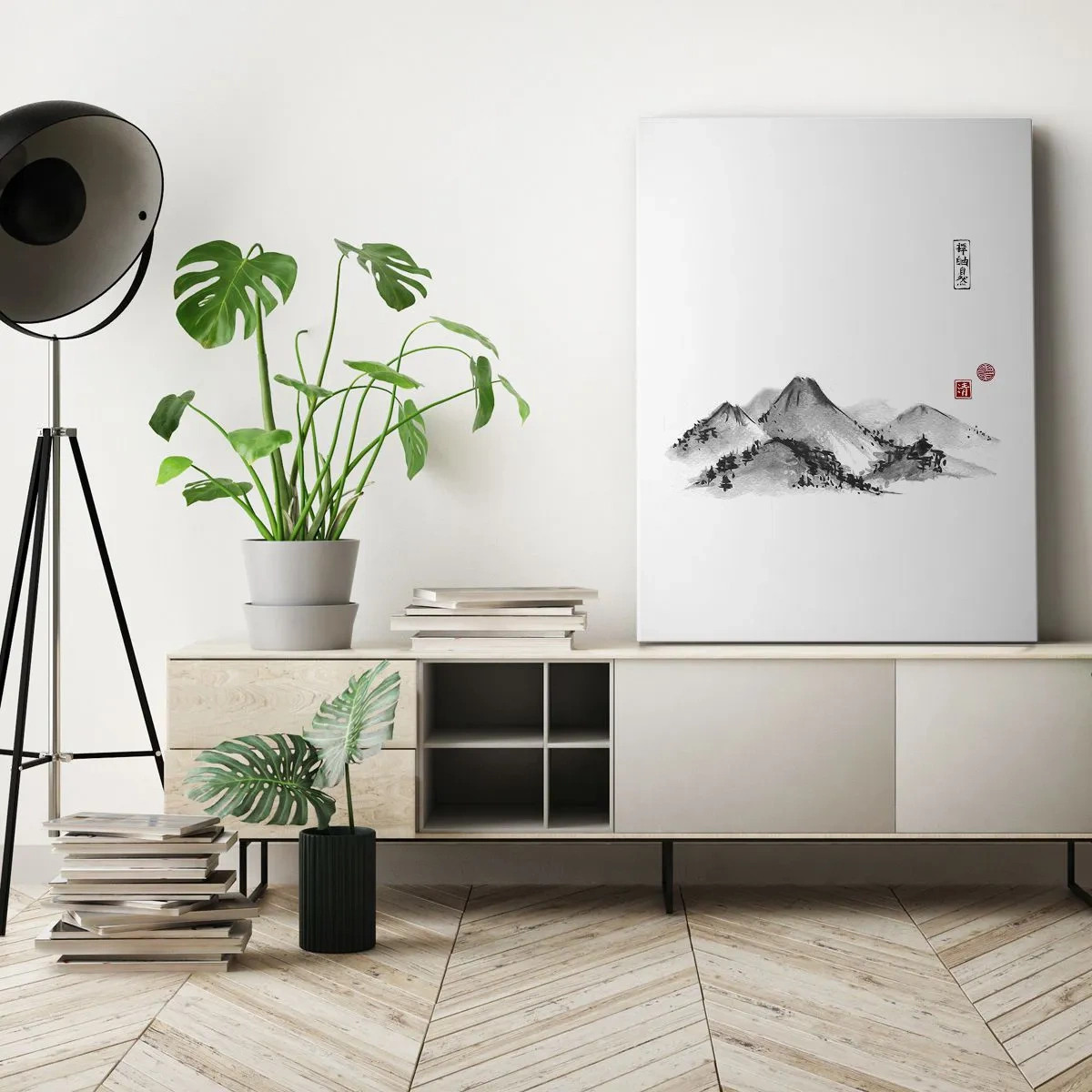 Tablou pe pânză - Dincolo de dealuri - 55x100 cm