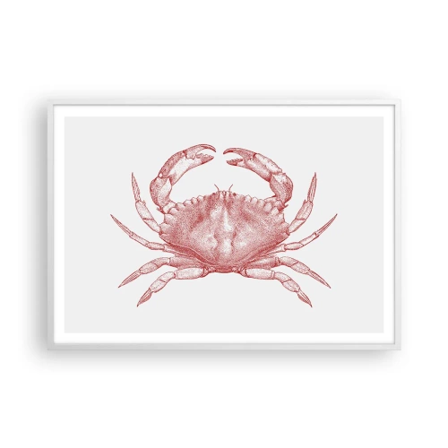 Poster în ramă albă - Crab peste crabi - 100x70 cm