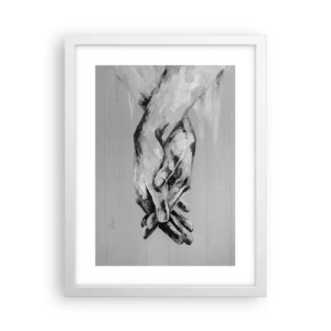 Poster în ramă albă - Începutul... - 30x40 cm