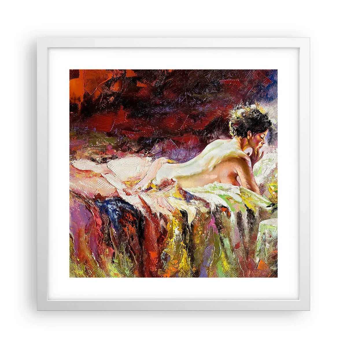 Poster în ramă albă - Venus în gând - 40x40 cm