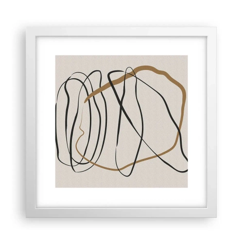 Poster în ramă albă - Compoziție - Dans posesiv - 30x30 cm