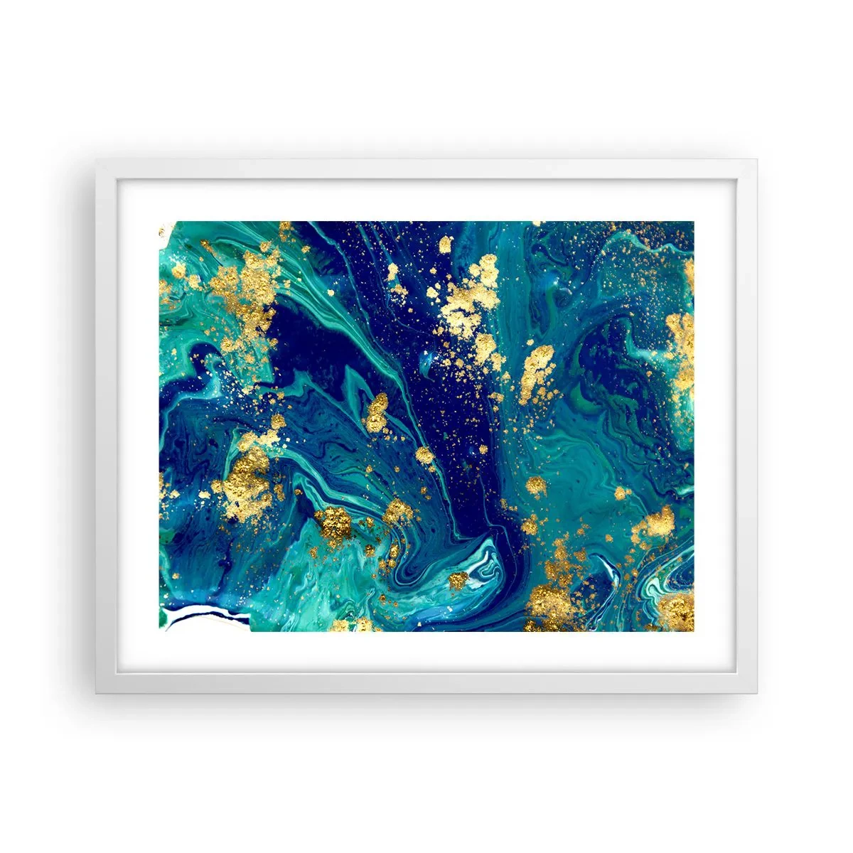 Poster în ramă albă - Petale de soare  - 50x40 cm