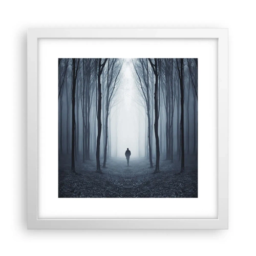 Poster în ramă albă - Și totul este simplu și clar - 30x30 cm