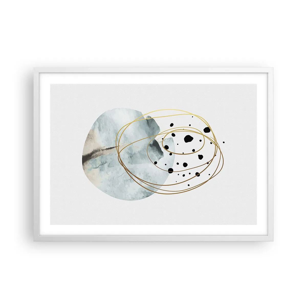 Poster în ramă albă - În îmbrățișarea spațiului - 70x50 cm