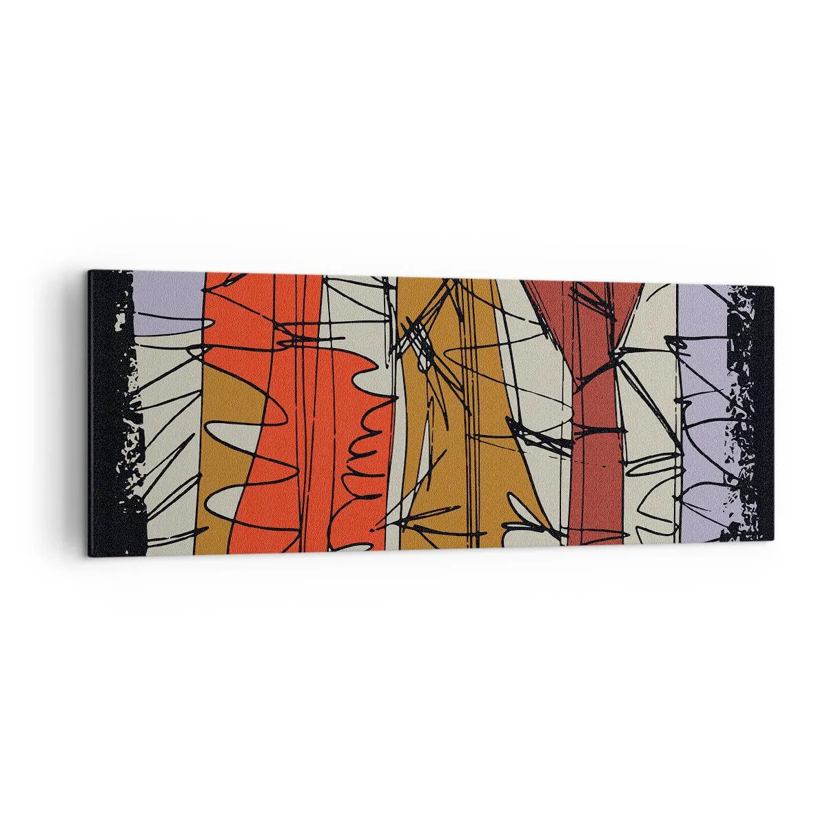 Tablou pe pânză - Compoziție spontană - 140x50 cm