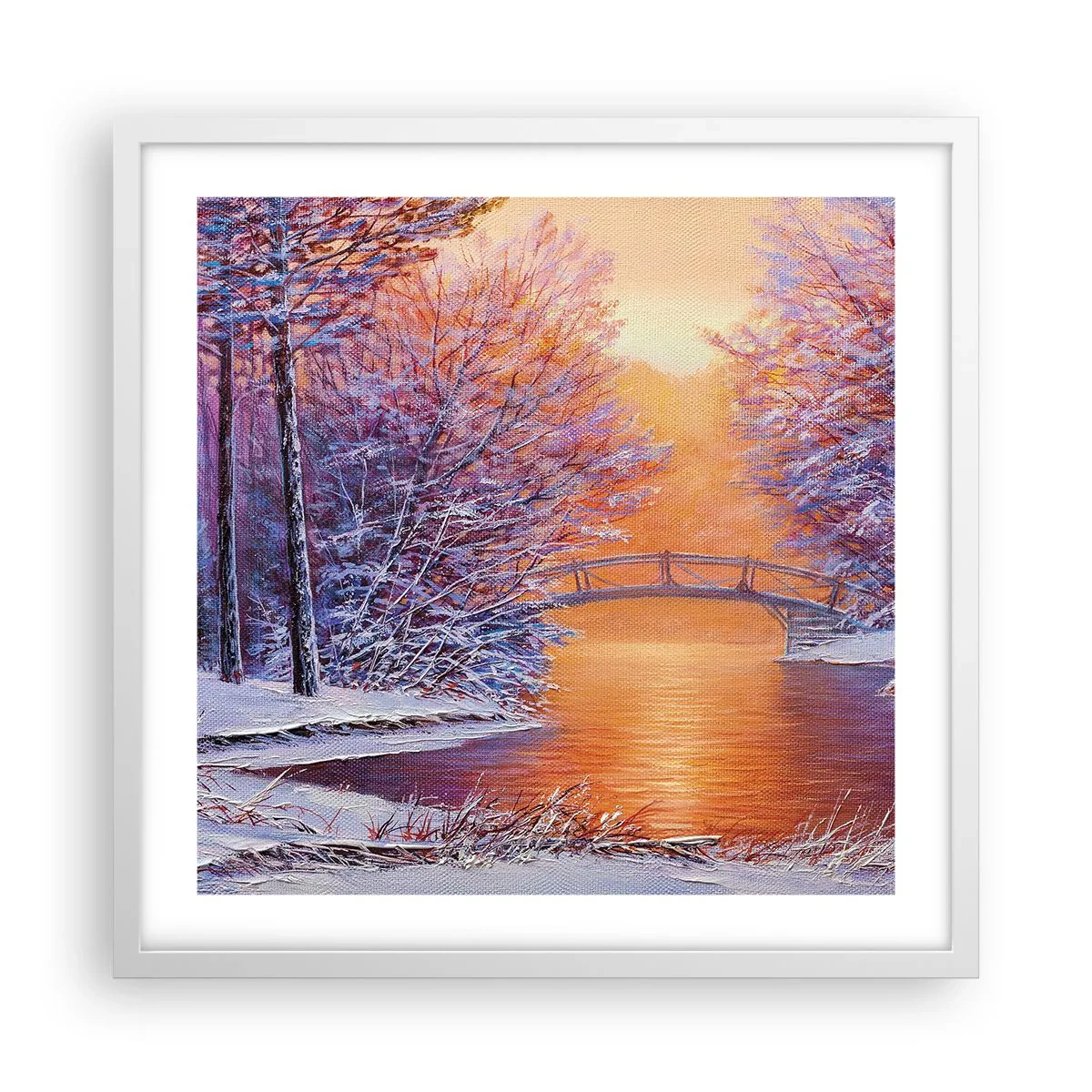 Poster în ramă albă - Hai să ne întâlnim aici - 50x50 cm