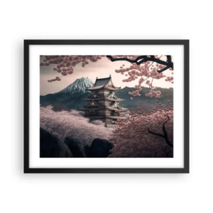 Poster în ramă neagră - Țara florilor de cireș - 50x40 cm