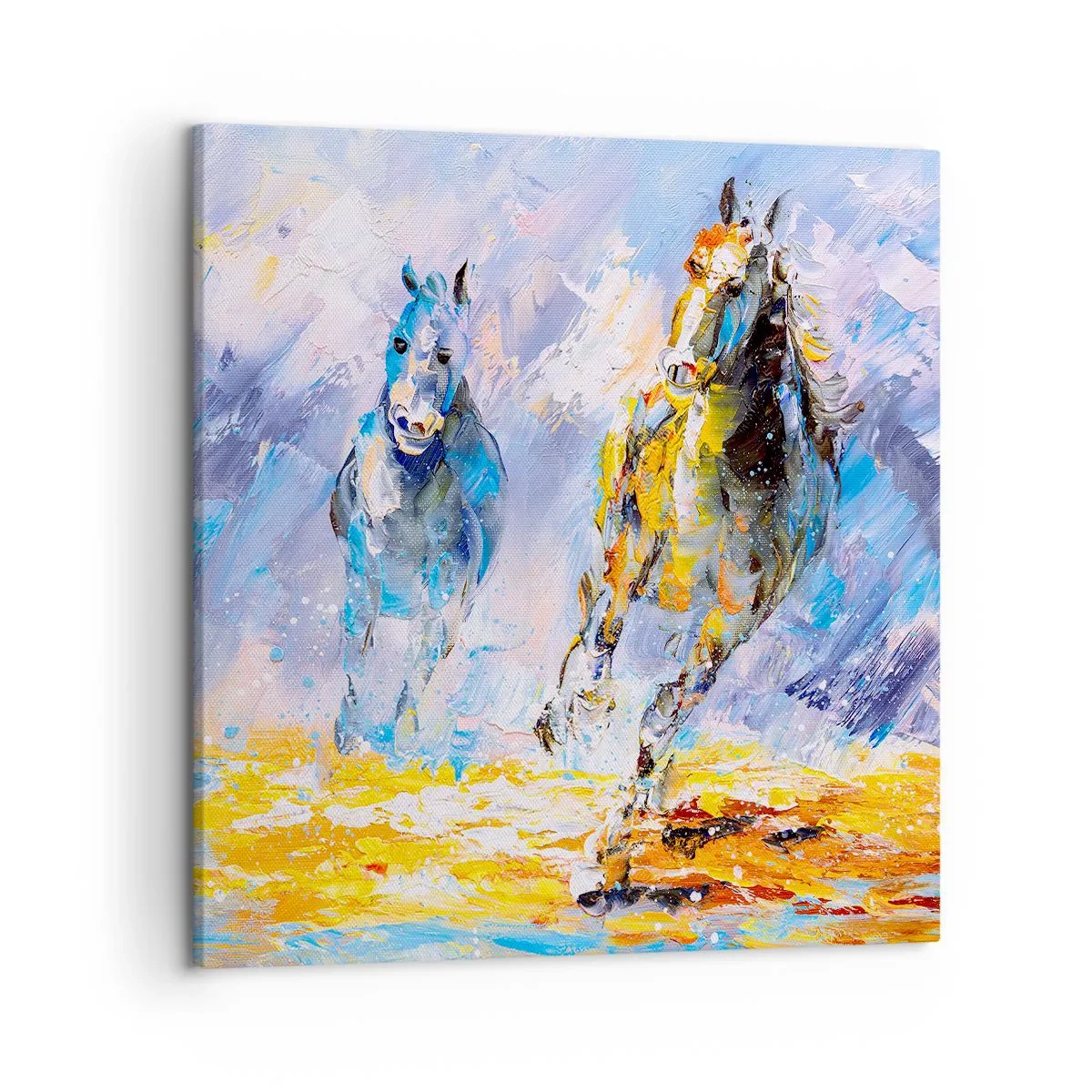 Tablou pe pânză - Galopând prin strălucire - 50x50 cm