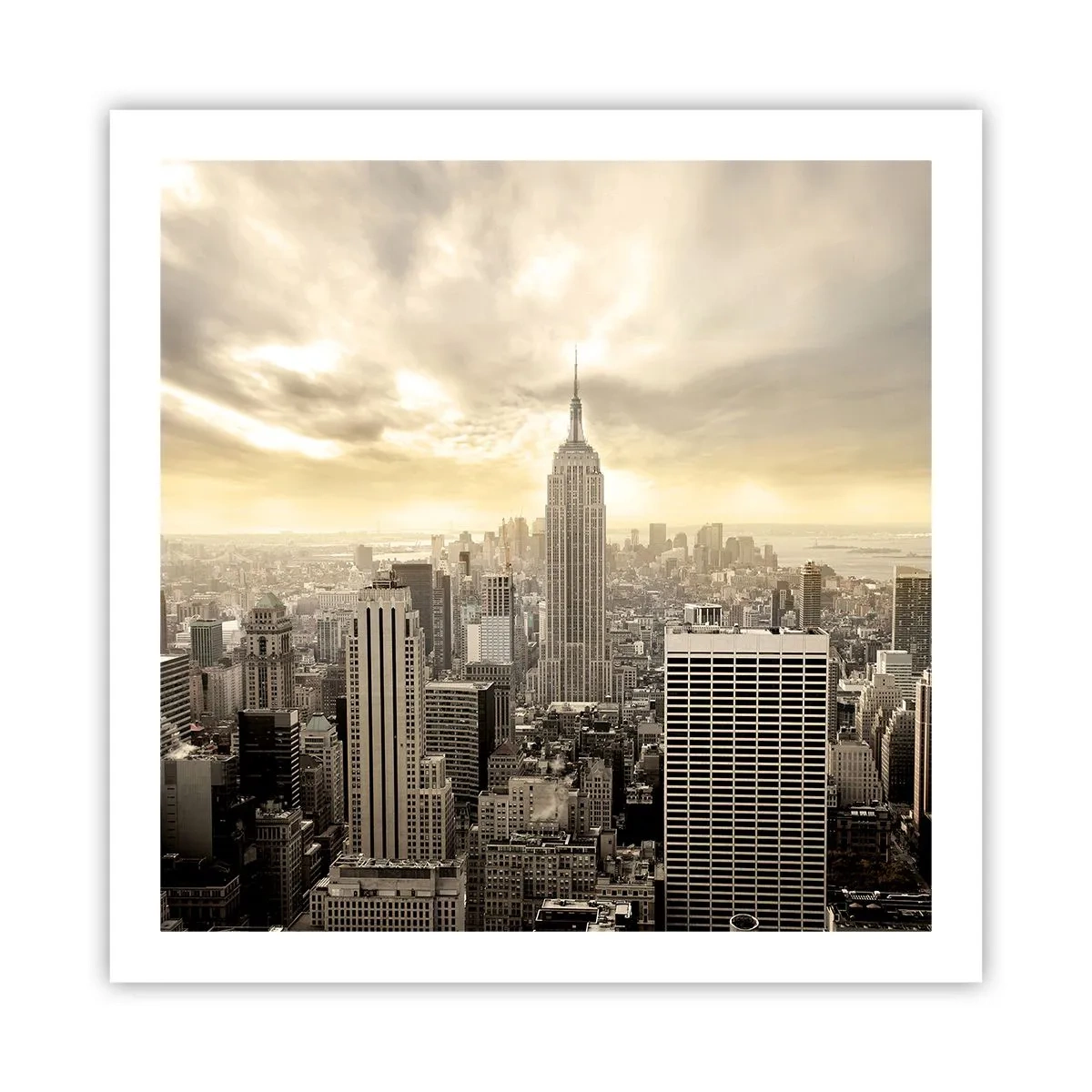 Poster - New York țesut din gri - 60x60 cm