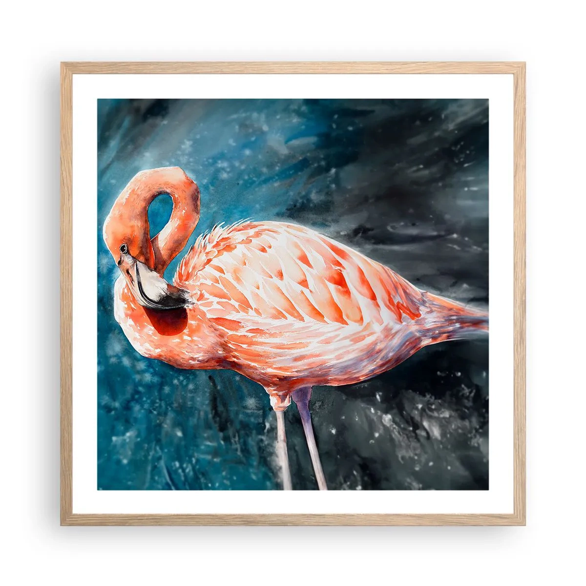 Poster în ramă de stejar deschis - Decorativ prin natură - 60x60 cm