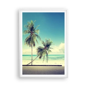 Poster în ramă albă - Să înceapă vacanța - 70x100 cm