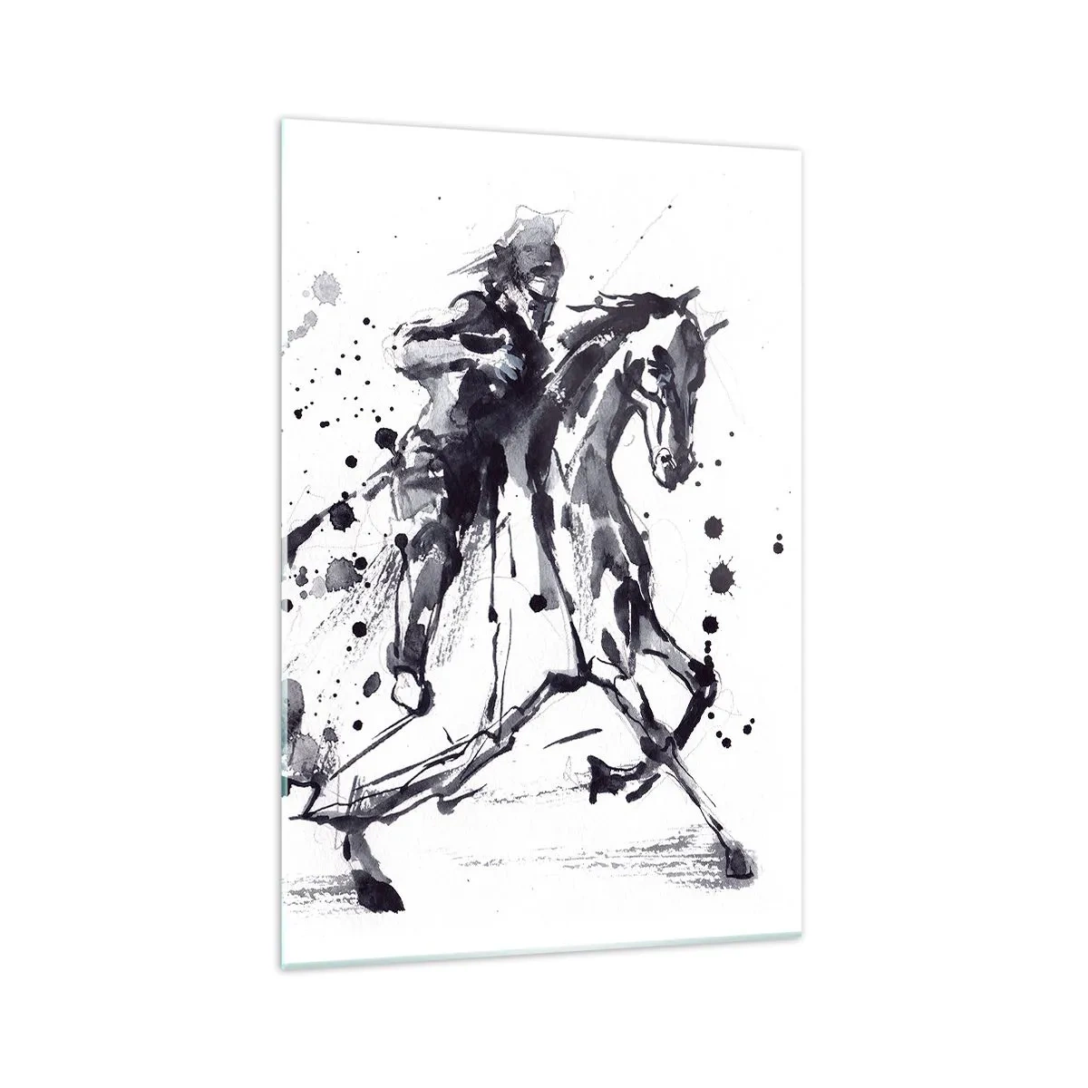Tablou pe sticlă - Cavalerul negru - 70x100 cm