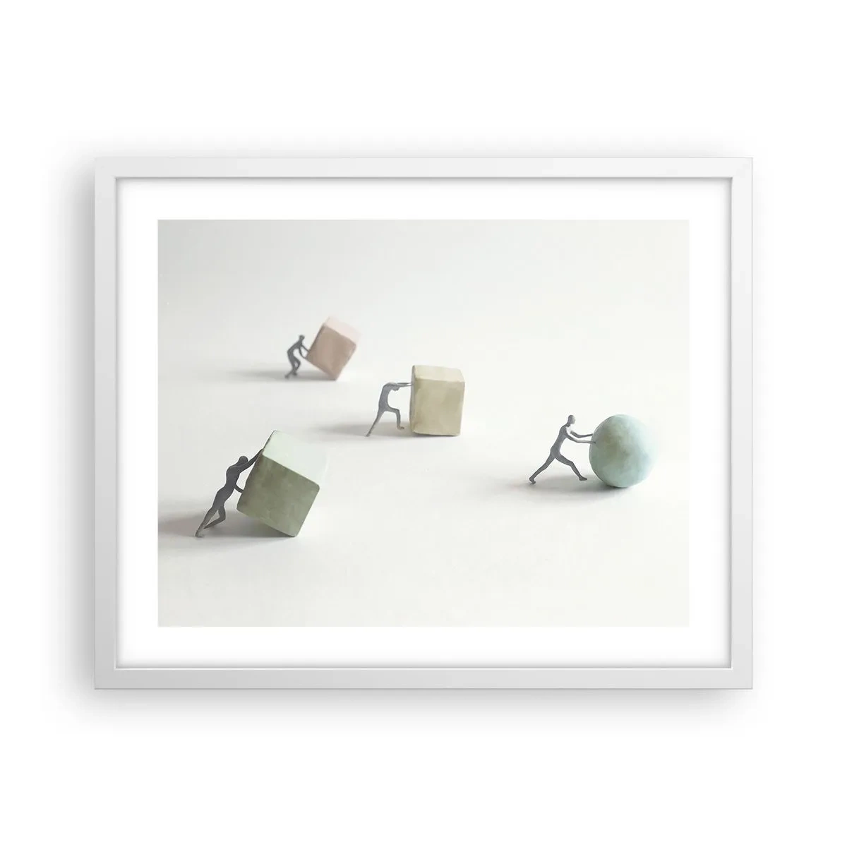 Poster în ramă albă - Viața însăși - 50x40 cm