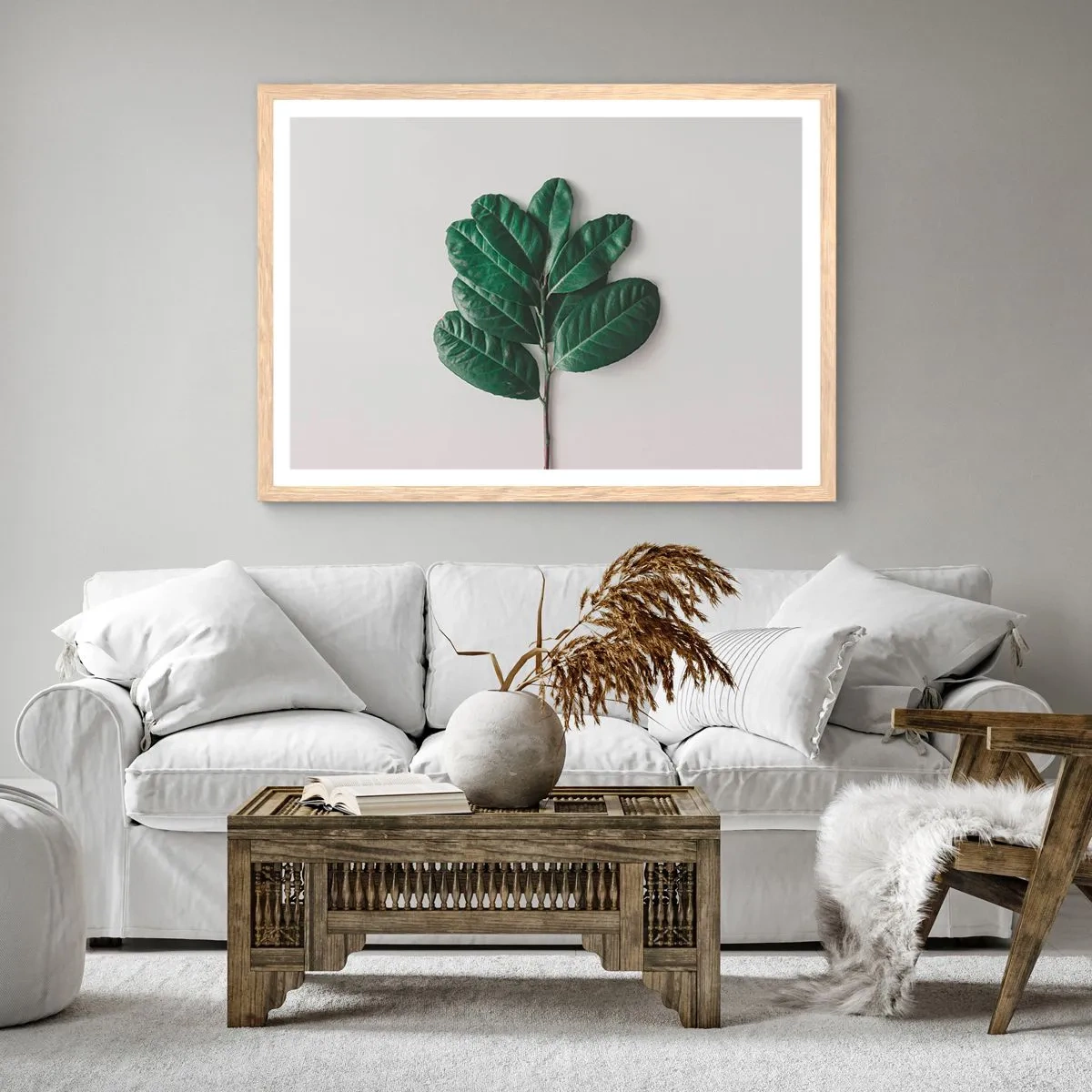 Poster în ramă de stejar deschis - Desenul naturii însăși - 100x70 cm