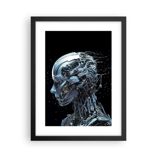 Poster în ramă neagră - Tehnologia este o femeie - 30x40 cm
