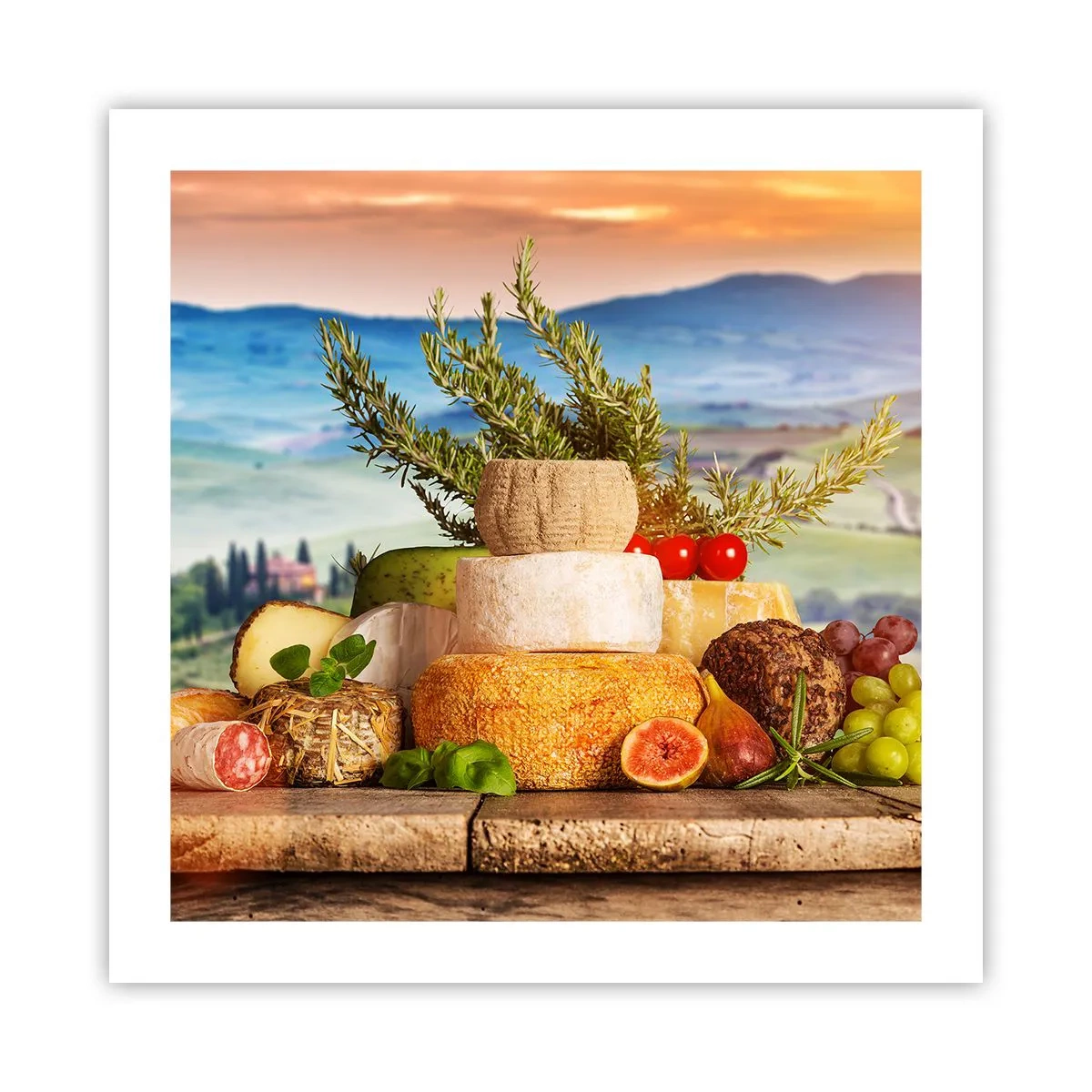 Poster - Bucurie de viață în stil italian - 50x50 cm