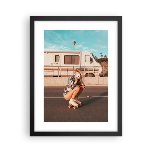 Poster în ramă neagră - Zâmbiți, vă rog! - 30x40 cm