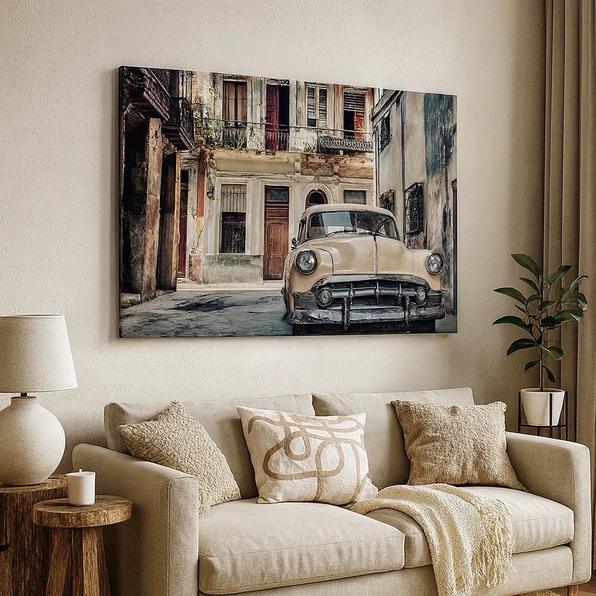 Tablou pe pânză - O siestă în Havana - 30x30 cm