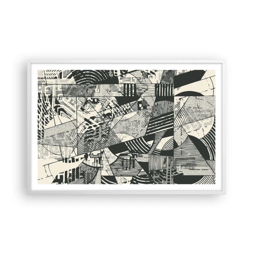 Poster în ramă albă - Dinamica de astăzi - 91x61 cm