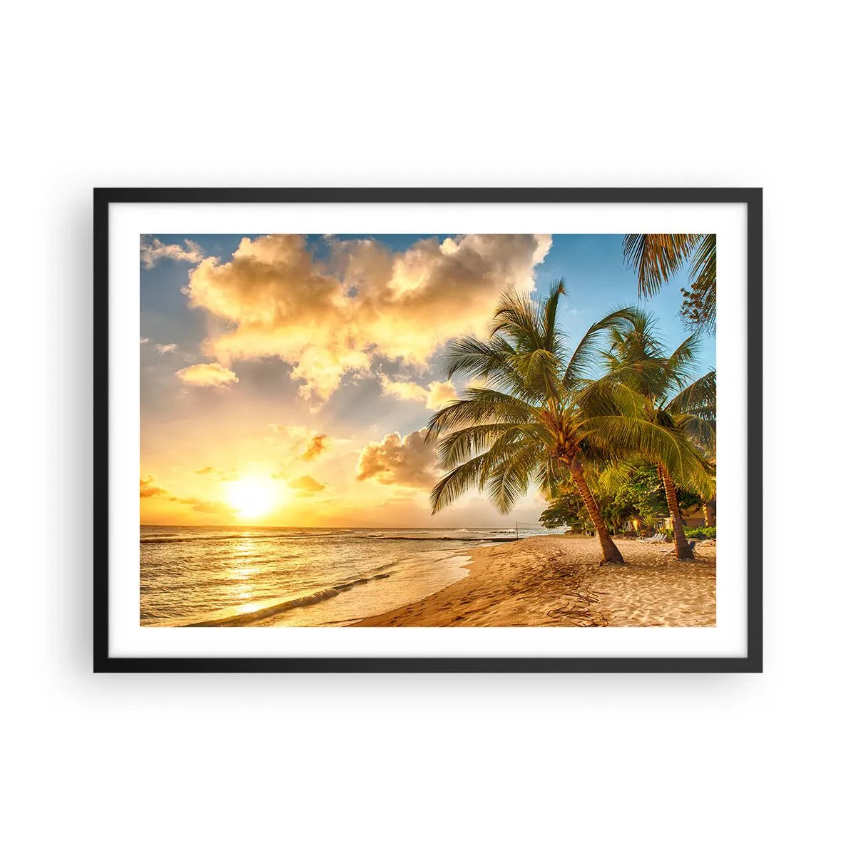 Poster în ramă neagră - Vară eternă, întotdeauna o vacanță - 70x50 cm