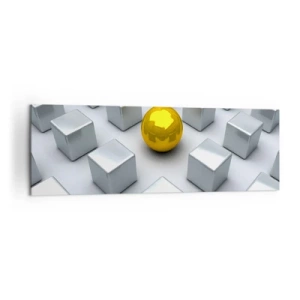 Tablou pe pânză - De ce eu? Compoziție geometrică - 160x50 cm