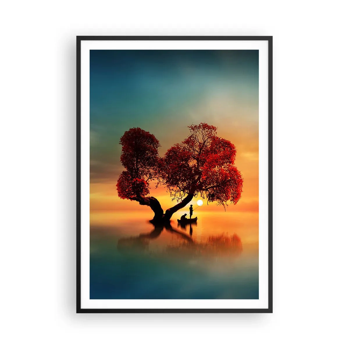 Poster în ramă neagră - Lume îndepărtată și tăcută - 70x100 cm