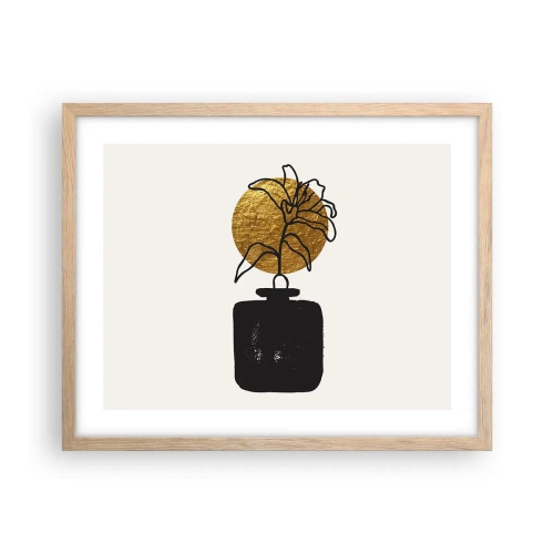 Poster în ramă de stejar deschis - Cât cântărește aurul? - 50x40 cm