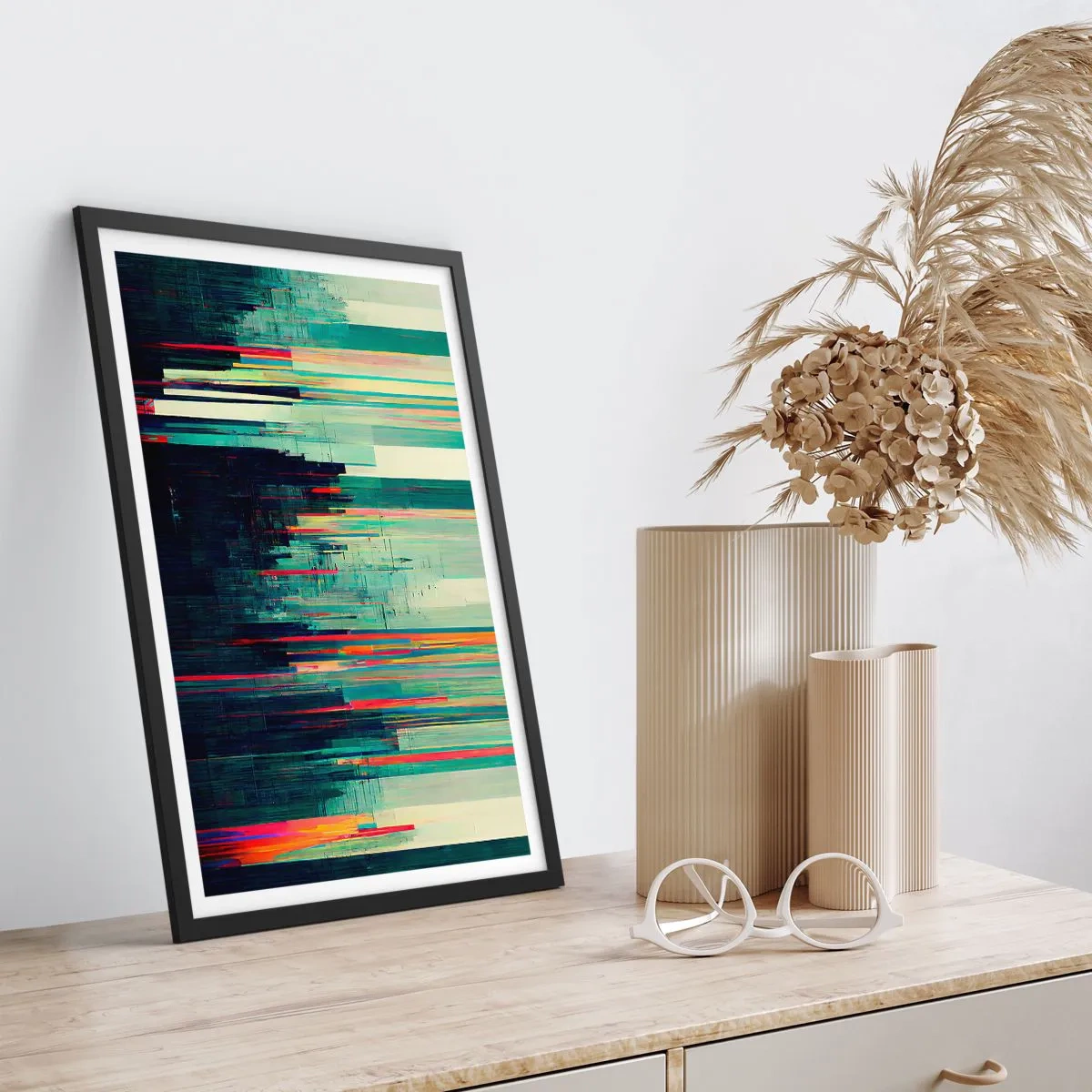 Poster în ramă neagră - Oraș futurist - 30x40 cm