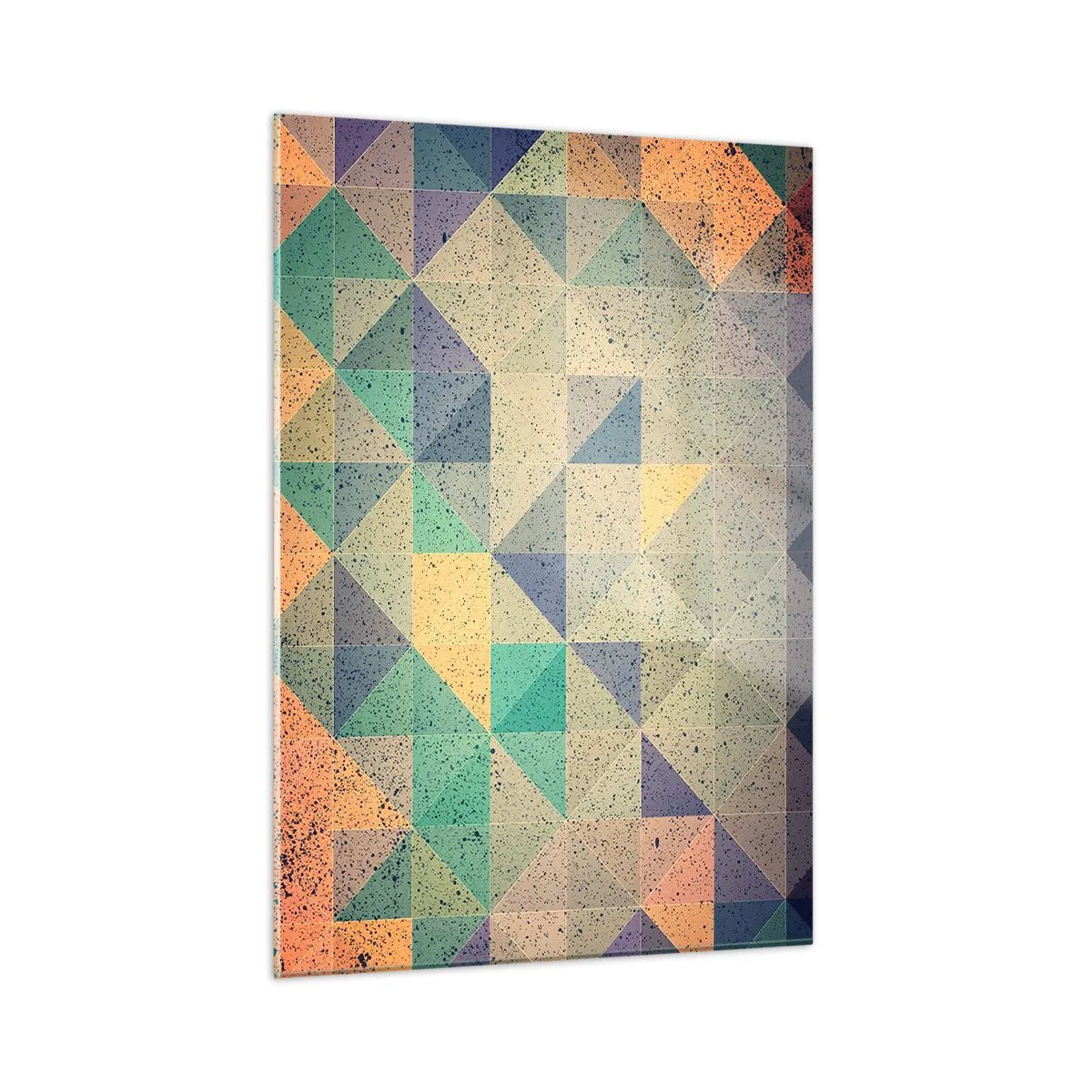 Tablou pe sticlă - Republica triunghiurilor - 50x70 cm