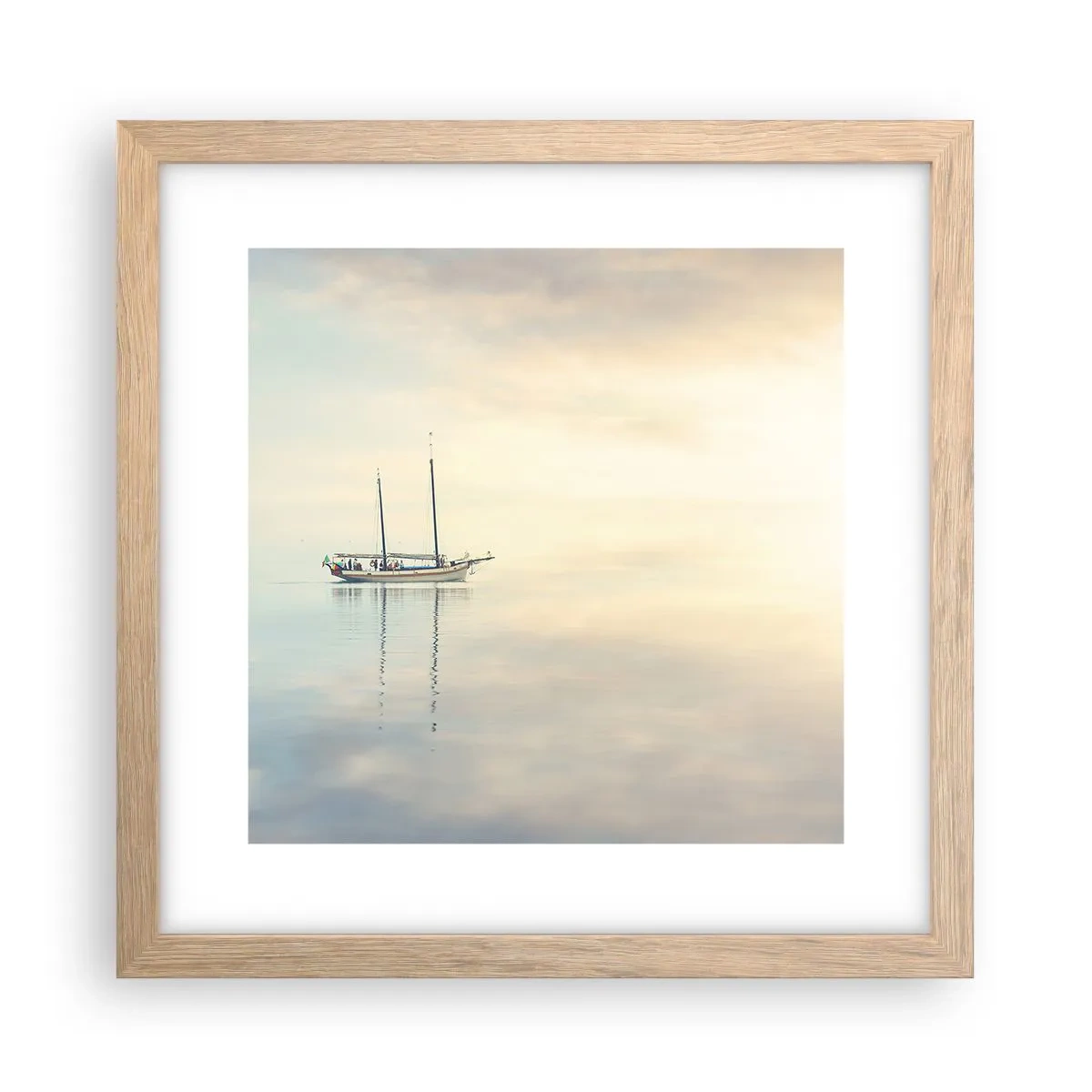 Poster în ramă de stejar deschis - În tăcerea mării - 30x30 cm