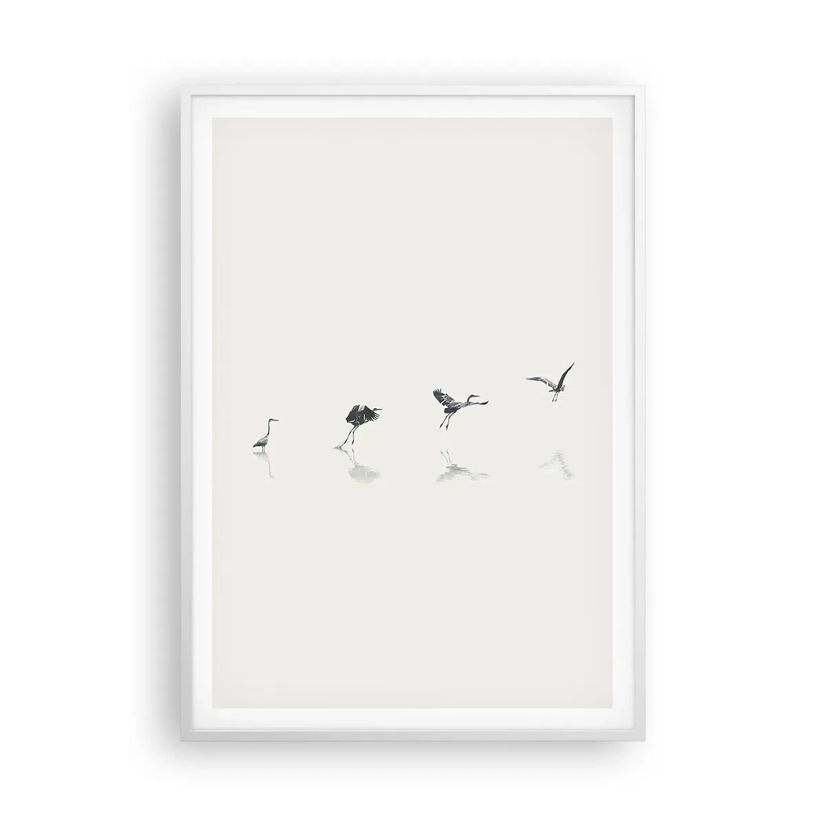 Poster în ramă albă - Patru pași simpli - 70x100 cm