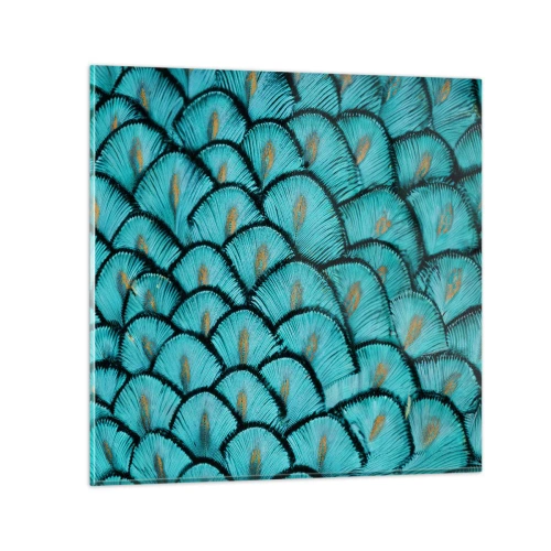 Tablou pe sticlă - Marea gală a penelor - 70x70 cm
