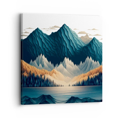 Tablou pe pânză - Peisaj montan perfect - 30x30 cm