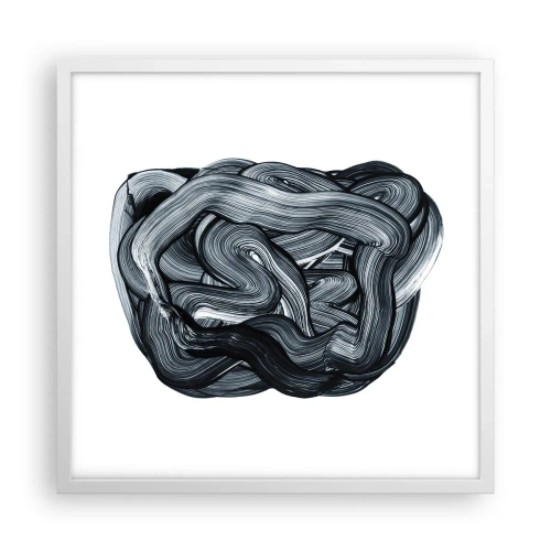 Poster în ramă albă - Nu este atât de simplu - 50x50 cm