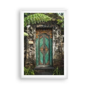 Poster în ramă albă - O ușă către o lume exotică - 61x91 cm