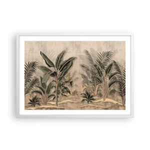 Poster în ramă albă - Gravură în stil colonial - 70x50 cm